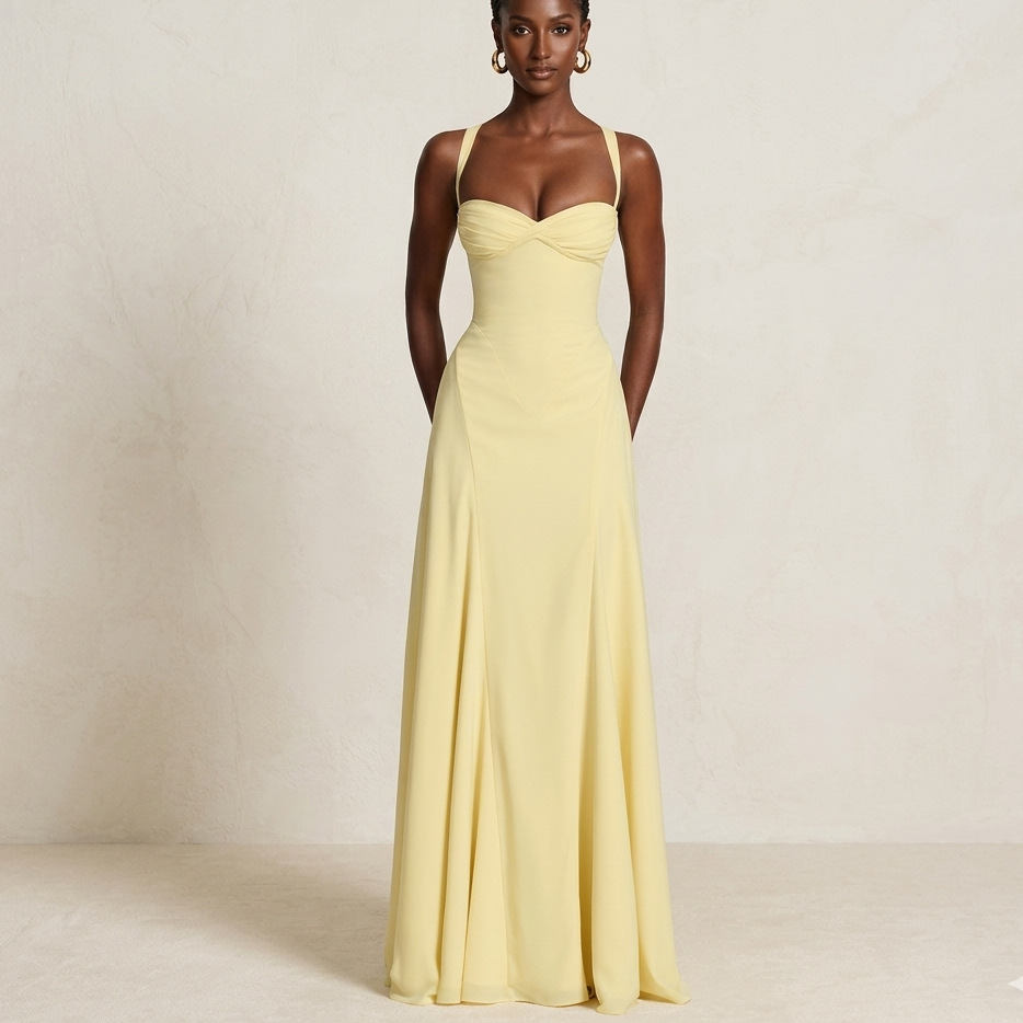 Robe de Soirée "Aurelia" – Coupe Sirène & Décolleté Cœur
