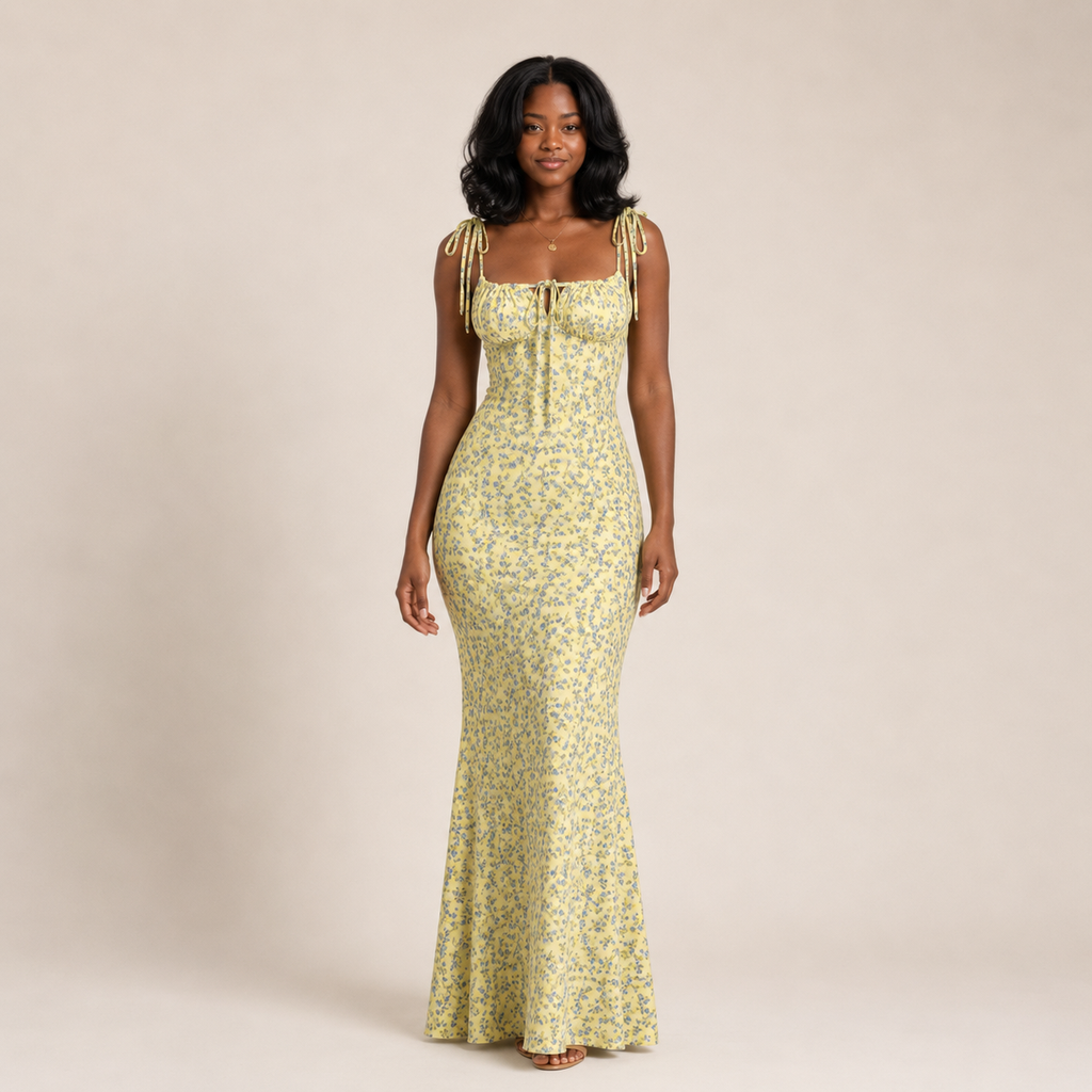 Robe longue florale – Look frais et élégant