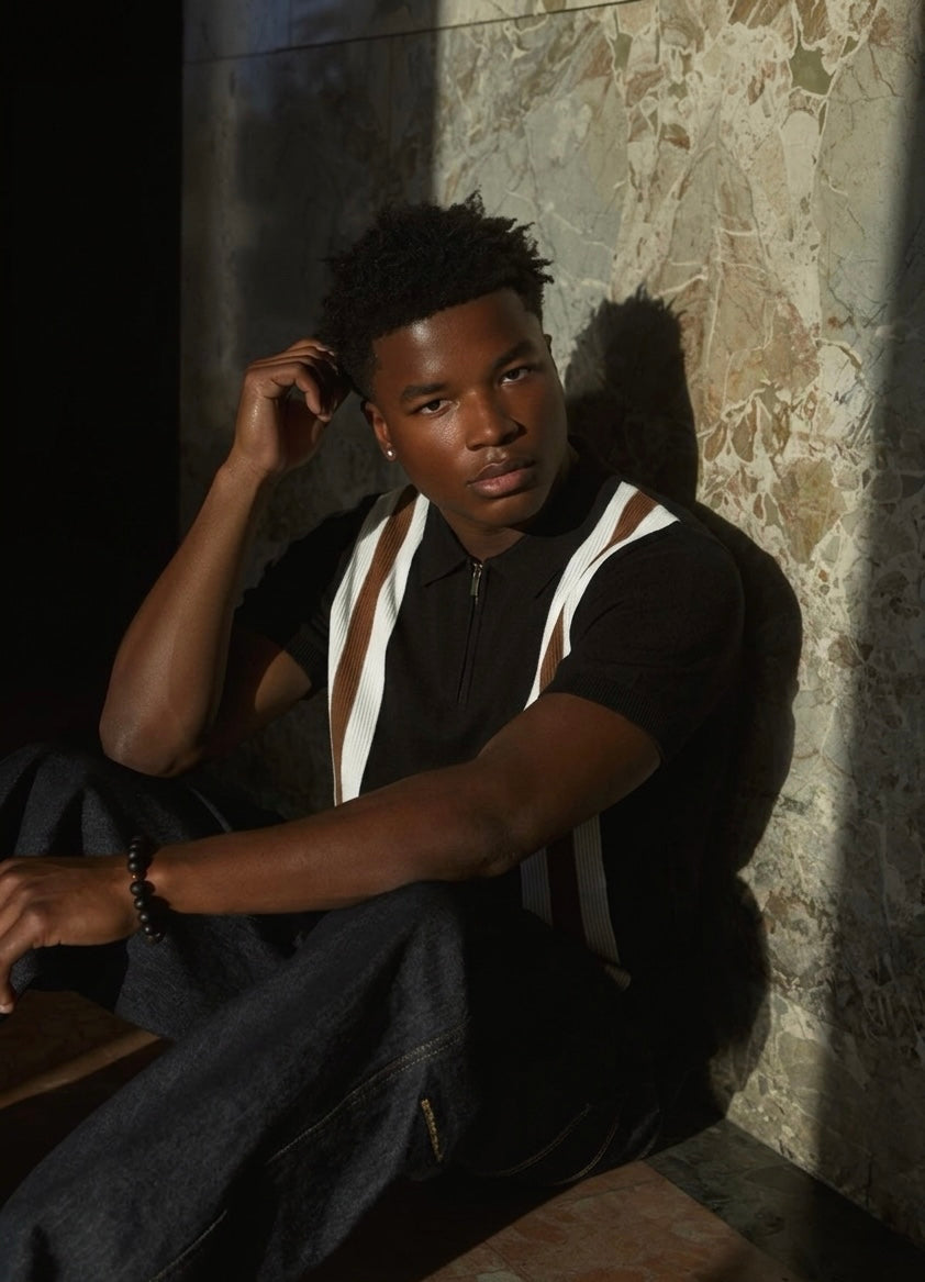 Polo en maille zippé homme – Style décontracté chic