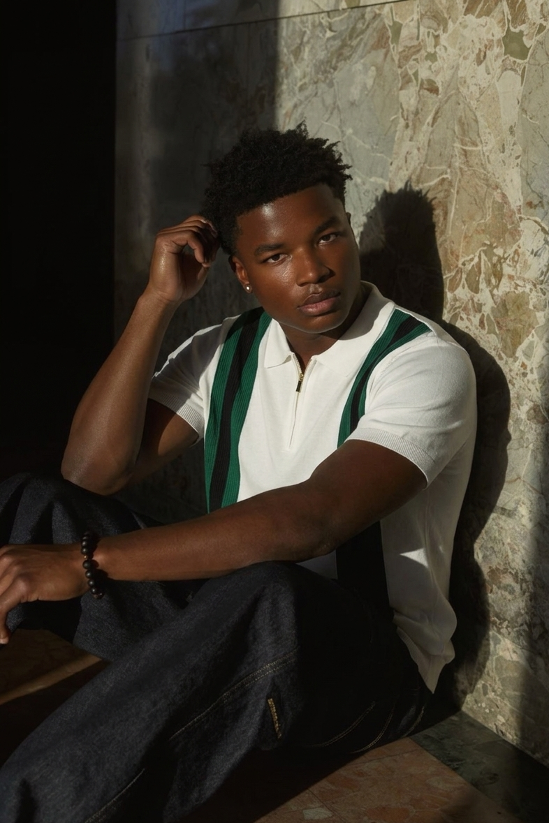 Polo en maille zippé homme – Style décontracté chic