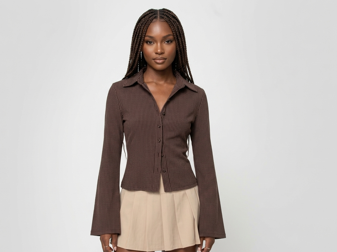 Cardigan-chemise côtelé – Style casual chic