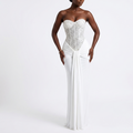 Robe de soirée blanche ou bordeaux – Coupe chic