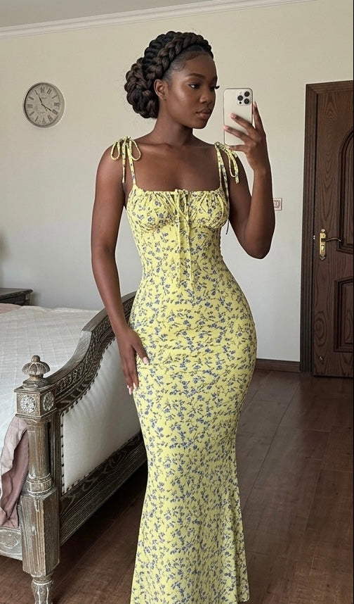 Robe à motif floraux